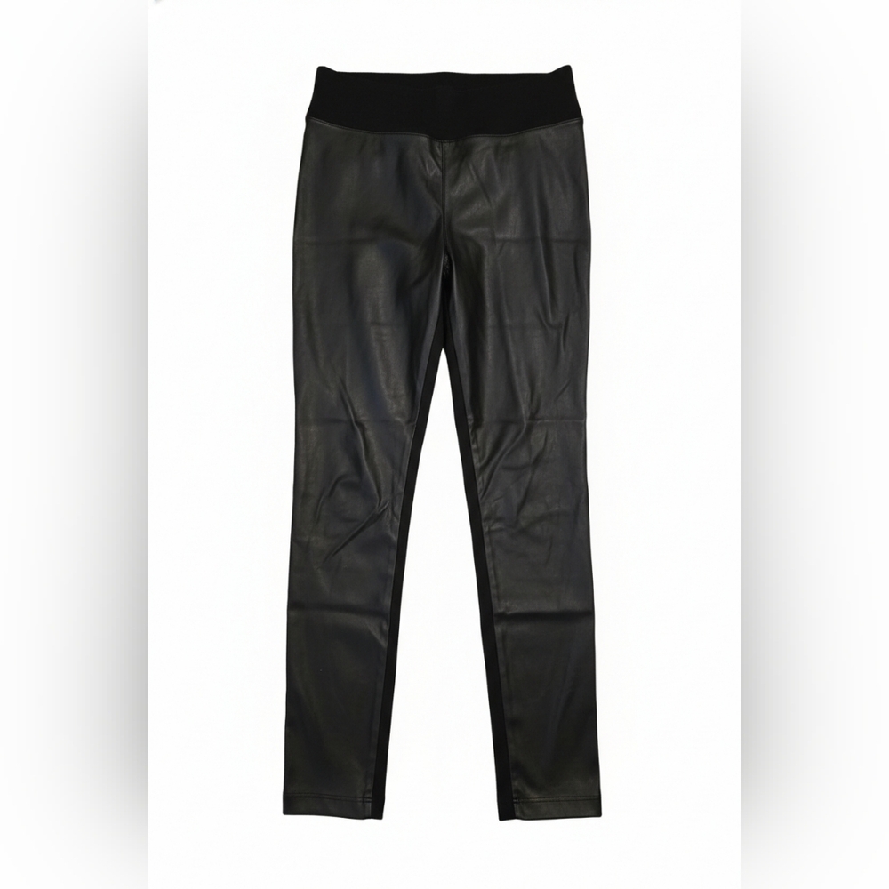 INC International Concepts Black Faux Leather Pants